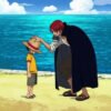 Figura de One Piece (Luffy y Shanks)