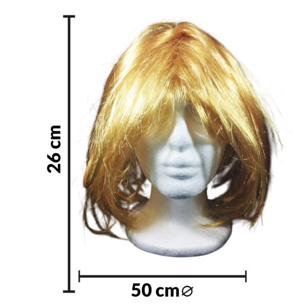 Peluca Amarillo dorado para Cosplay – Corte Mediano Despuntado