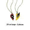 Collar de Marvel (Deadpool y Wolverine) x2 piezas