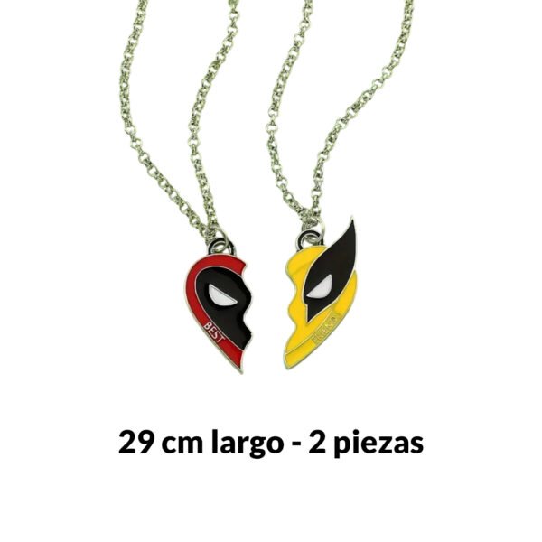 Collar de Marvel (Deadpool y Wolverine) x2 piezas