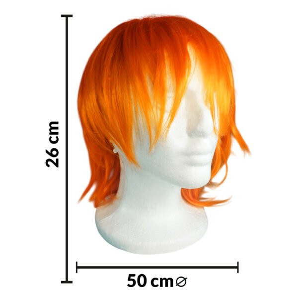 Peluca Naranja – Corte Mediano Despuntado Cosplay