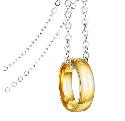 Anillo del Señor de los anillos con su cadena