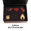 Pack de pines x6 – Liga de la Justicia DC Comics