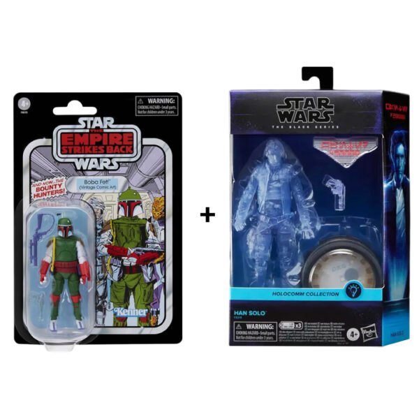 Packs de Figuras Boba Fett y Han Solo - Star Wars (BLACK SERIES - KENNER)