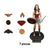 Pack de Pines Liga de la Justicia y Figura de Wonder Woman Articulable  - DC Comics