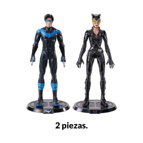 Packs de Figuras Nightwing y Catwoman – DC Comics Batman (BENDYFIGS)